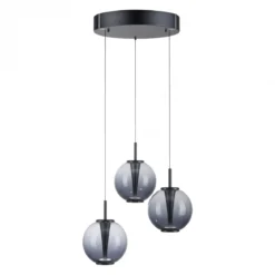 Paul Neuhaus 2222-15 PURE E-Infinity Pendelleuchte mystic grey 3-flammig