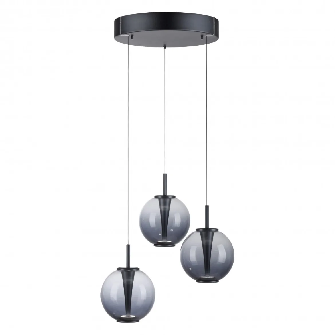 Paul Neuhaus 2222-15 PURE E-Infinity Pendelleuchte mystic grey 3-flammig