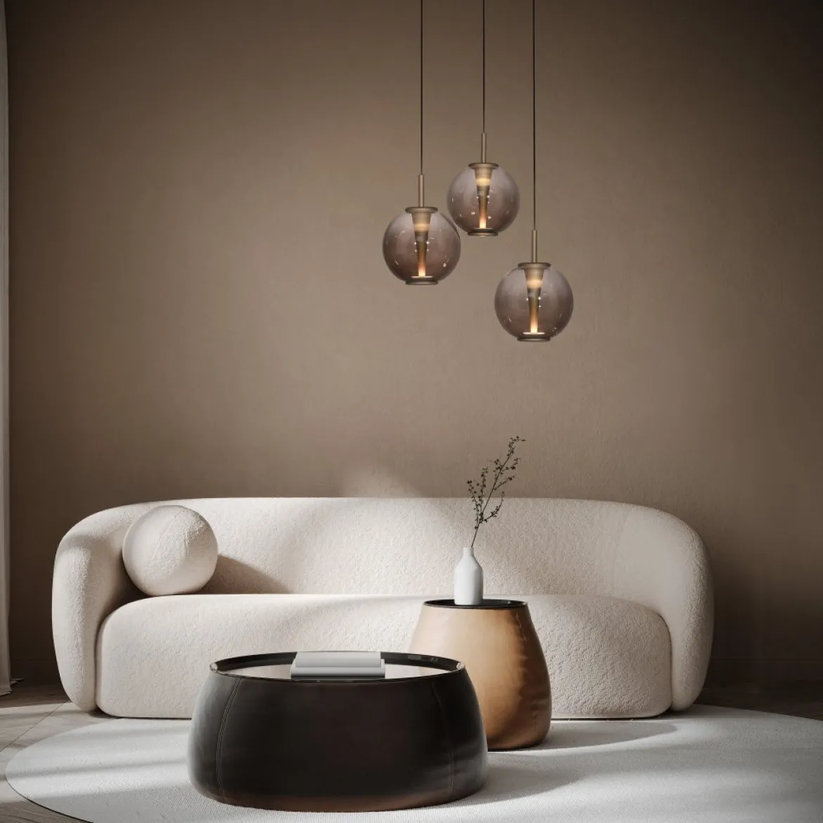 Paul Neuhaus 2222-97 PURE E-Infinity Pendelleuchte bronce 3-flammig