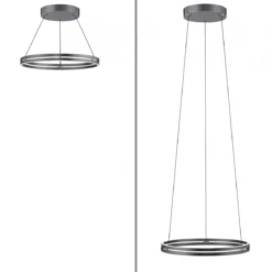 Paul Neuhaus 2551-15 PURE-E-LOOP LED Pendelleuchte mystic grey (grau) elektrisch