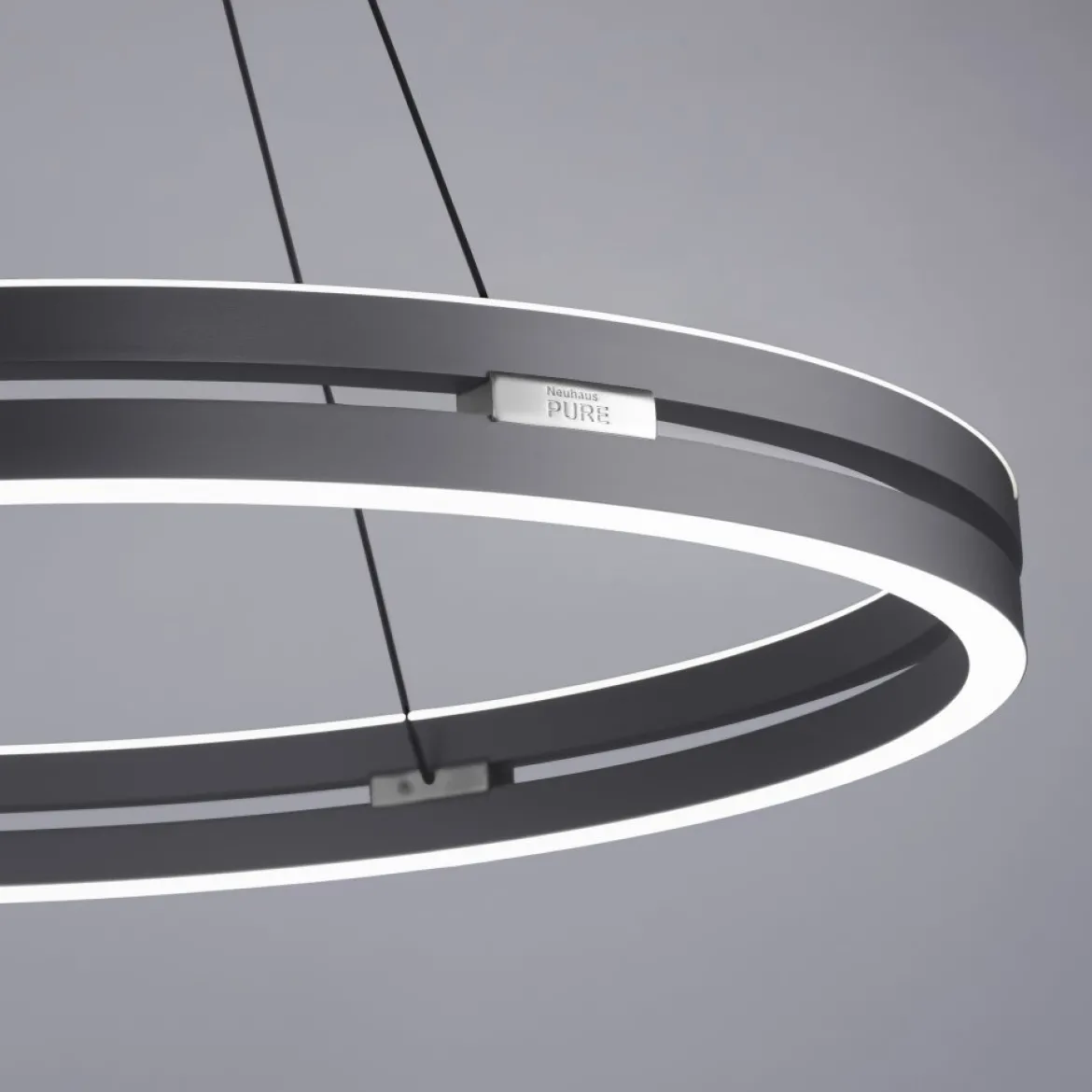 Paul Neuhaus 2551-15 PURE-E-LOOP LED Pendelleuchte mystic grey (grau) elektrisch