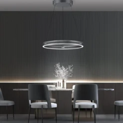 Paul Neuhaus 2551-15 PURE-E-LOOP LED Pendelleuchte mystic grey (grau) elektrisch