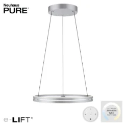 Paul Neuhaus 2551-95 PURE-E-LOOP LED Pendelleuchte stone (alu) elektrisch