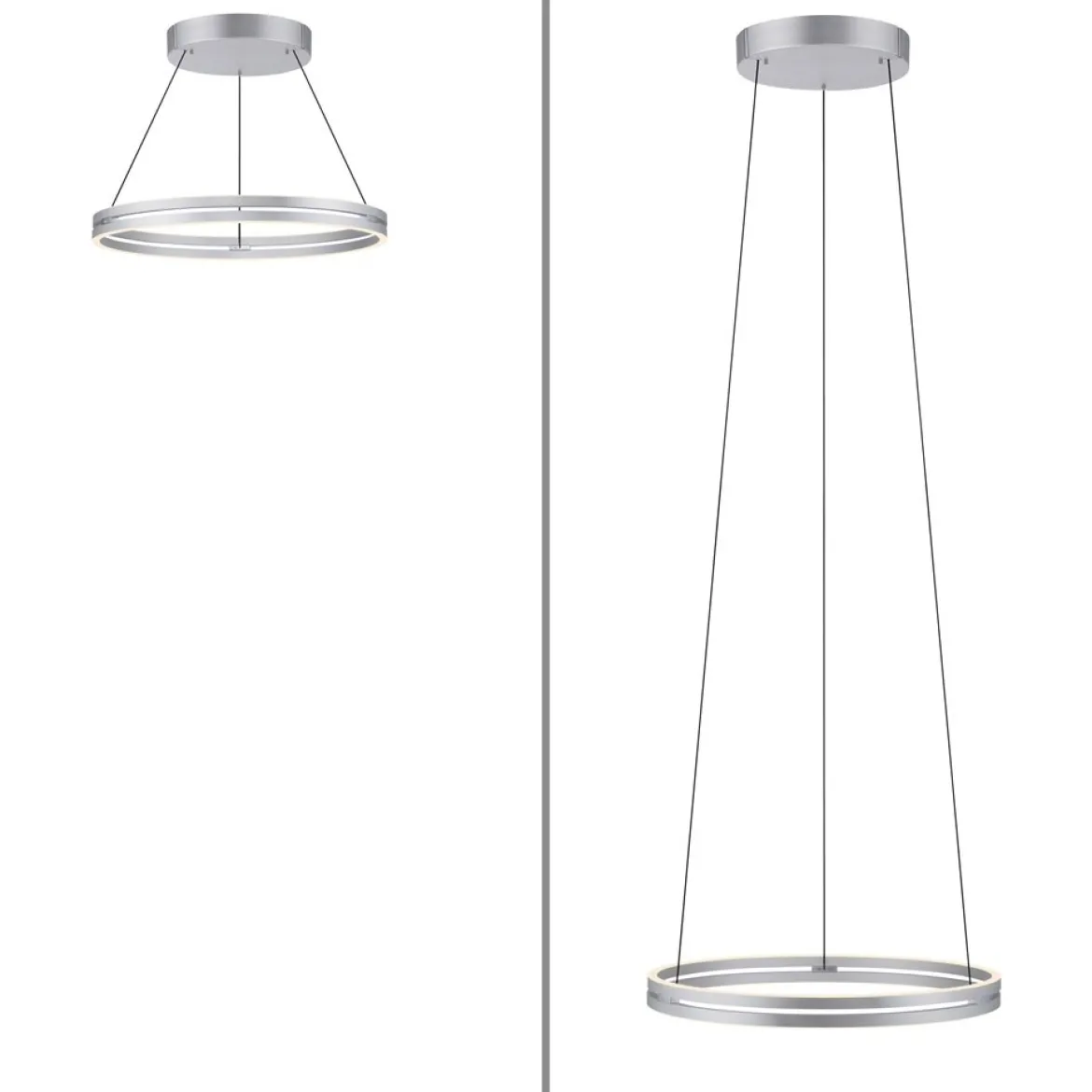 Paul Neuhaus 2551-95 PURE-E-LOOP LED Pendelleuchte stone (alu) elektrisch