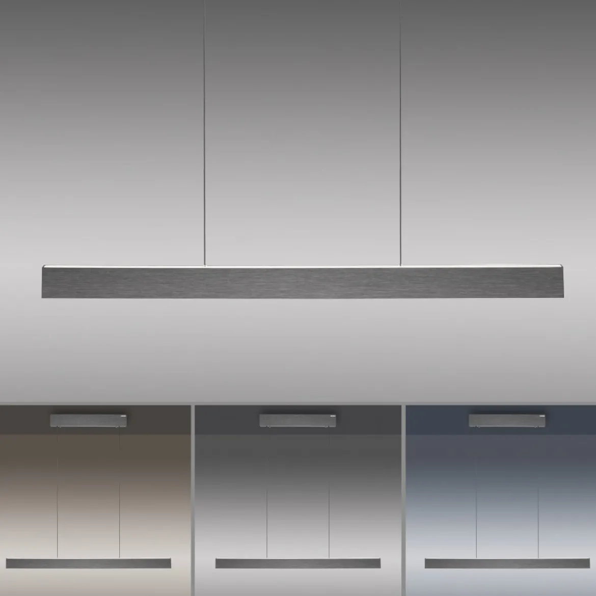 Paul Neuhaus 2570-15 PURE E-MOTION LED Pendelleuchte platin (grau) höhenverstellbar
