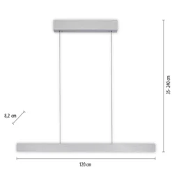 Paul Neuhaus 2570-95 PURE E-MOTION LED Pendelleuchte diamond (alu) höhenverstellbar