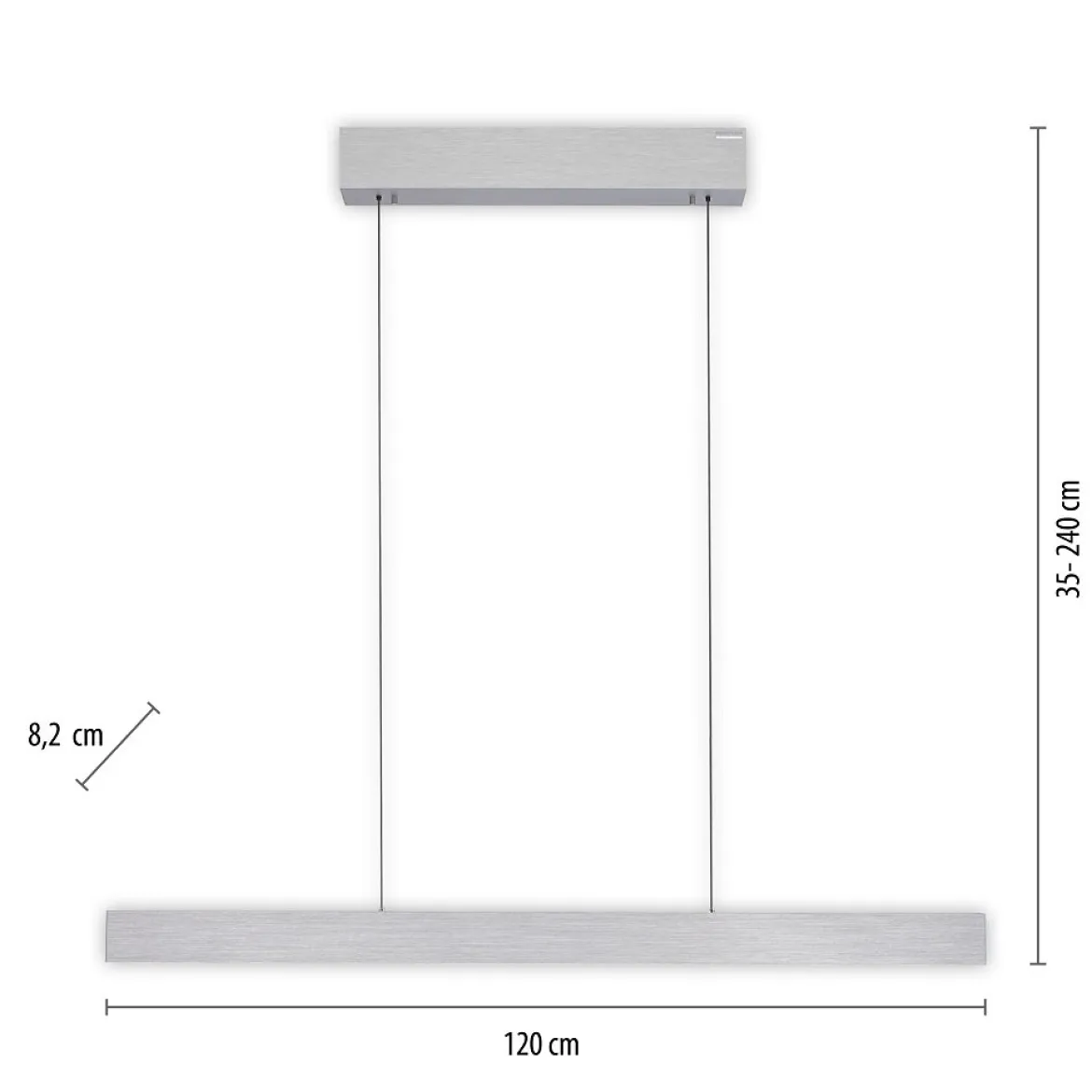 Paul Neuhaus 2570-95 PURE E-MOTION LED Pendelleuchte diamond (alu) höhenverstellbar