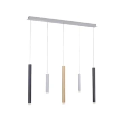 Paul Neuhaus 2527-95 PURE-GEMIN LED-XMO Pendelleuchte Aluminium gebürstet dimmbar