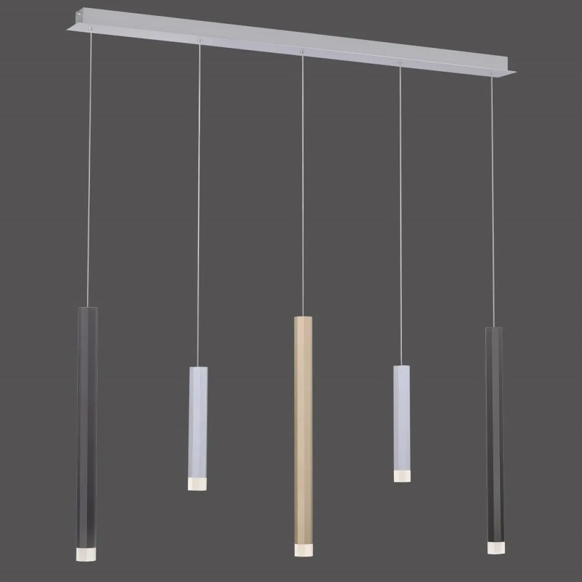 Paul Neuhaus 2527-95 PURE-GEMIN LED-XMO Pendelleuchte Aluminium gebürstet dimmbar