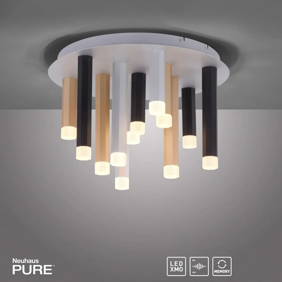 Paul Neuhaus 6527-95 PURE-GEMIN LED-XMO Deckenleuchte 12-flammig mehrfarbig