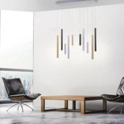 Paul Neuhaus 2528-95 PURE-GEMIN LED-XMO Pendelleuchte aluminium 10-flammig