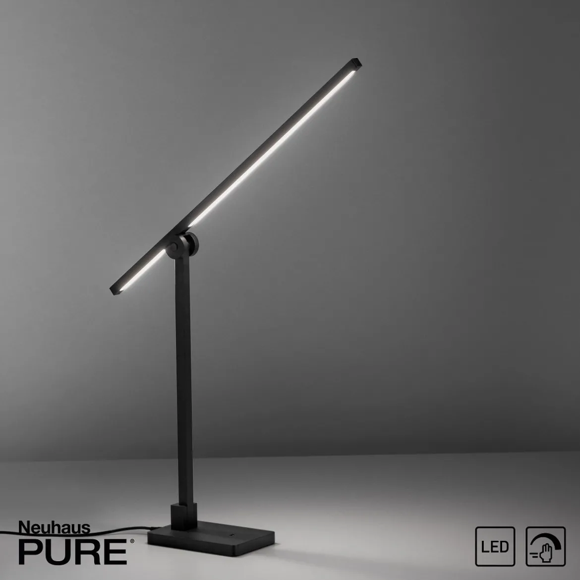 Paul Neuhaus 4407-18 PURE-GRAFO LED Tischleuchte schwarz dimmbar