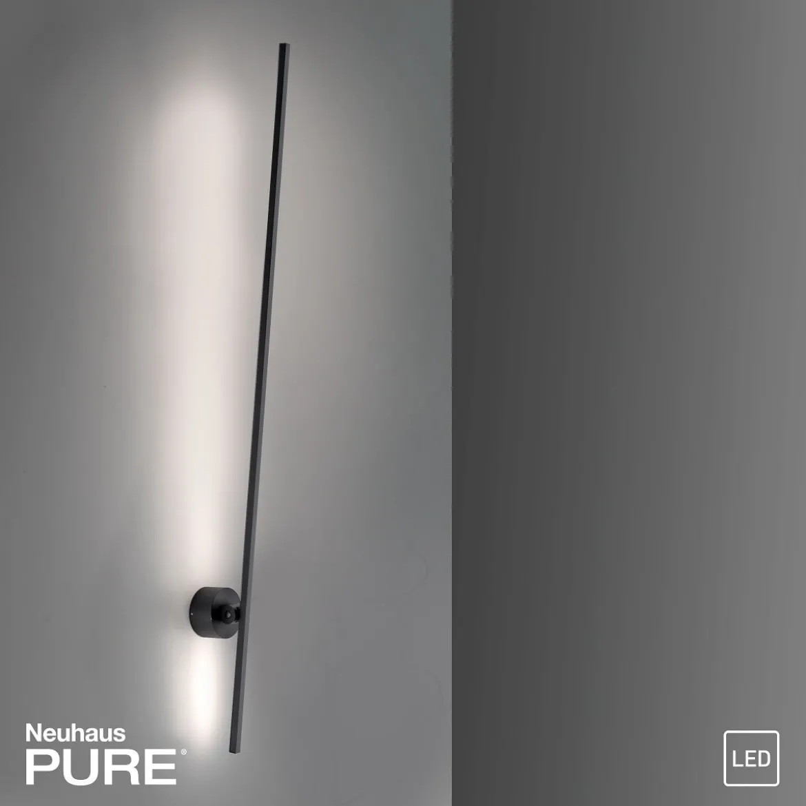 Paul Neuhaus 9407-18 PURE-GRAFO LED Wandleuchte schwarz