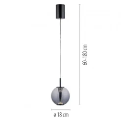 Paul Neuhaus 2220-15 PURE Infinity Pendelleuchte mystic grey 1-flammig