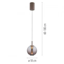 Paul Neuhaus 2220-97 PURE Infinity Pendelleuchte bronce 1-flammig
