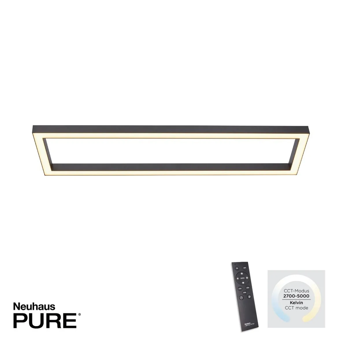 Paul Neuhaus 6023-13 PURE-LINES LED Deckenleuchte graphite CCT