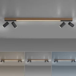 Paul Neuhaus 6121-79 PURE-LINES LED Deckenleuchte oak graphite CCT