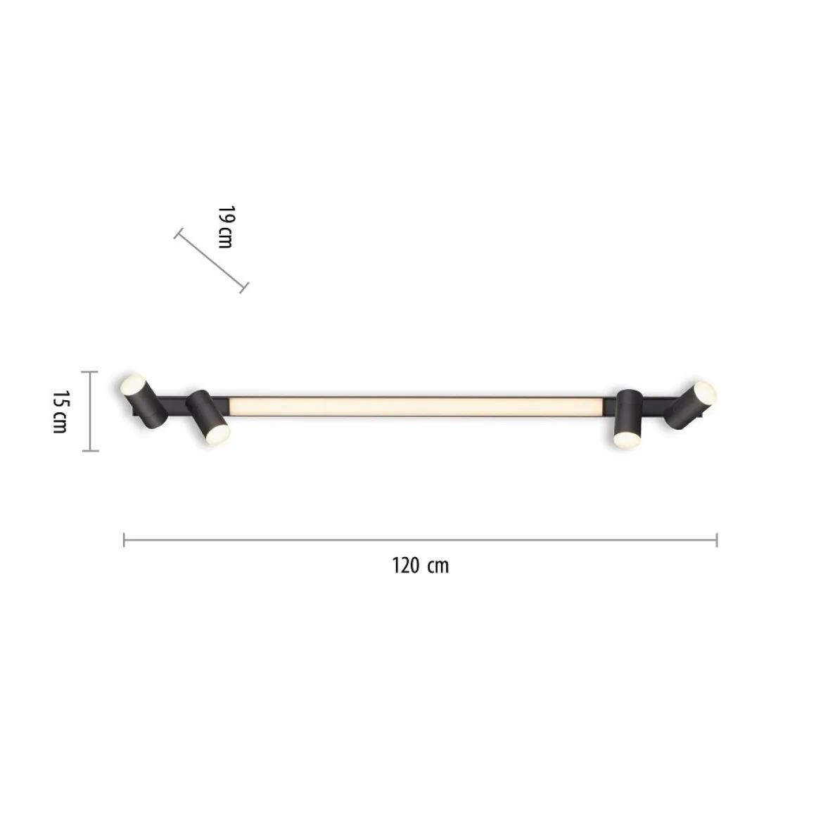Paul Neuhaus 6121-13 PURE-LINES LED Deckenleuchte graphite CCT