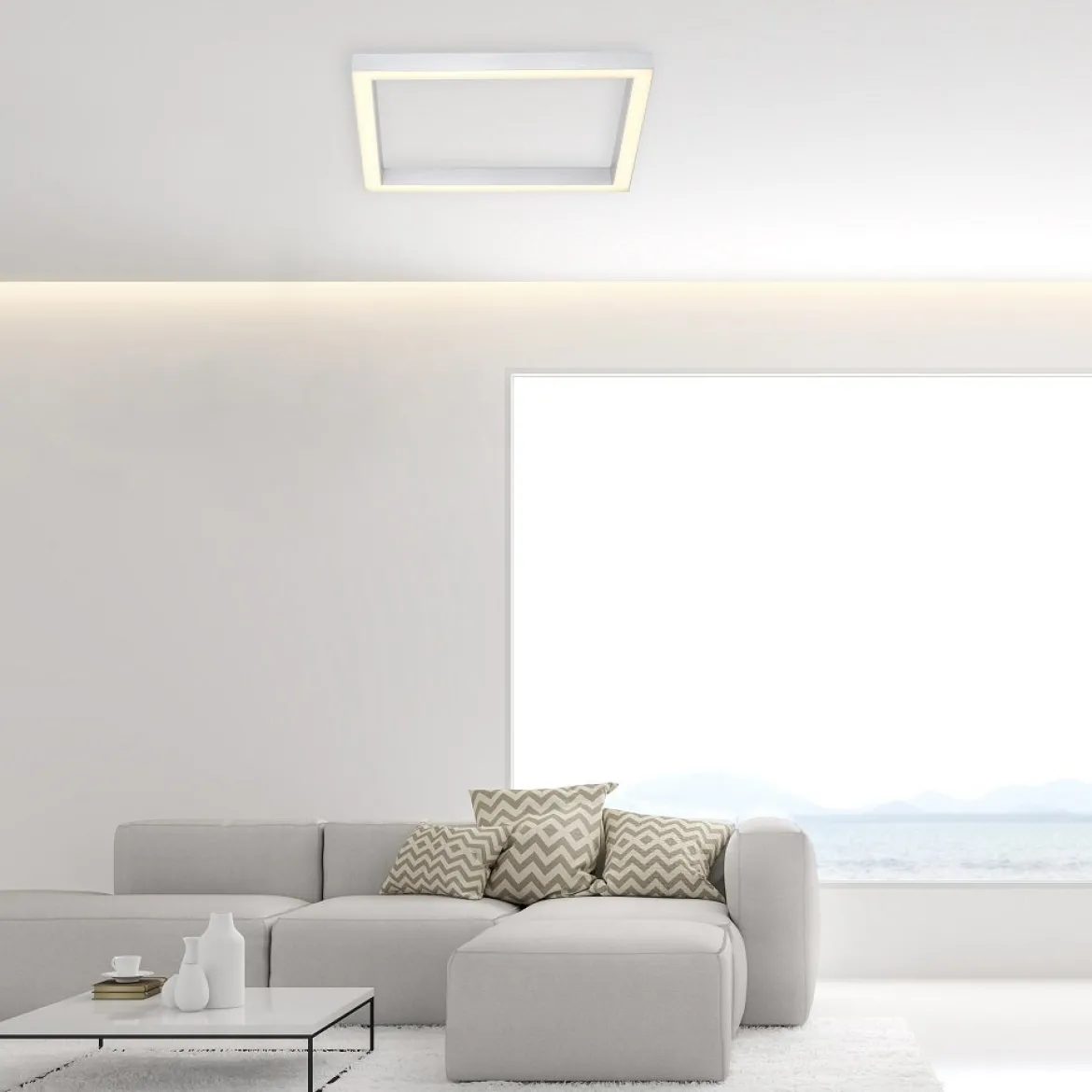 Paul Neuhaus 6022-95 PURE LINES LED Deckenleuchte diamond (alu) CCT