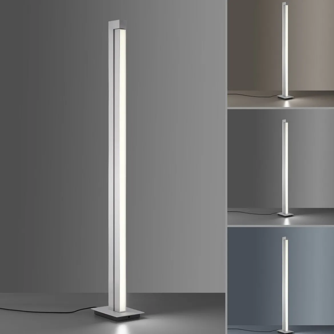 Paul Neuhaus 421-95 PURE-LINES LED Stehleuchte stone (alu) CCT