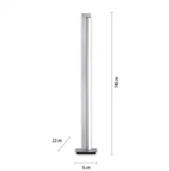 Paul Neuhaus 421-95 PURE-LINES LED Stehleuchte stone (alu) CCT