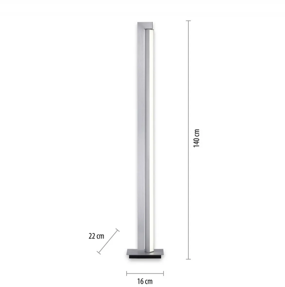 Paul Neuhaus 421-95 PURE-LINES LED Stehleuchte stone (alu) CCT