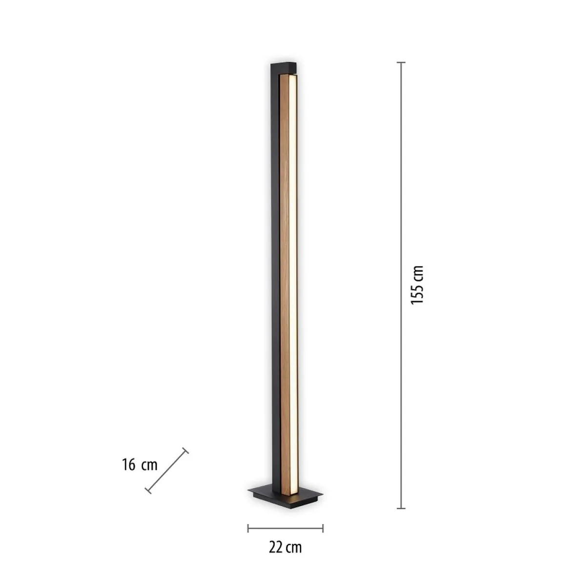 Paul Neuhaus 451-79 PURE-LINES LED Stehleuchte oak graphite CCT