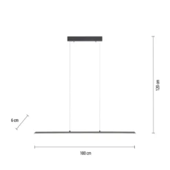 Paul Neuhaus 8375-13 PURE-LITE LED Pendelleuchte graphite CCT 100cm