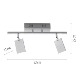Paul Neuhaus 6354-95 PURE-MIRA LED Deckenleuchte 2-flammig diamond (alu) CCT