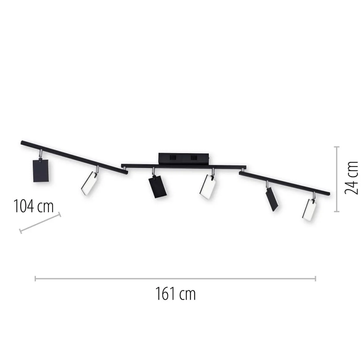 Paul Neuhaus 6358-18 PURE-MIRA LED Deckenleuchte 6-flammig black pearl CCT