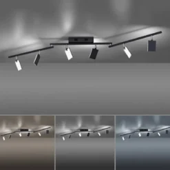 Paul Neuhaus 6358-18 PURE-MIRA LED Deckenleuchte 6-flammig black pearl CCT