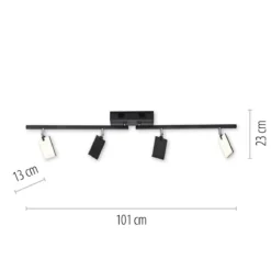 Paul Neuhaus 6356-18 PURE-MIRA LED Deckenleuchte 4-flammig black pearl CCT