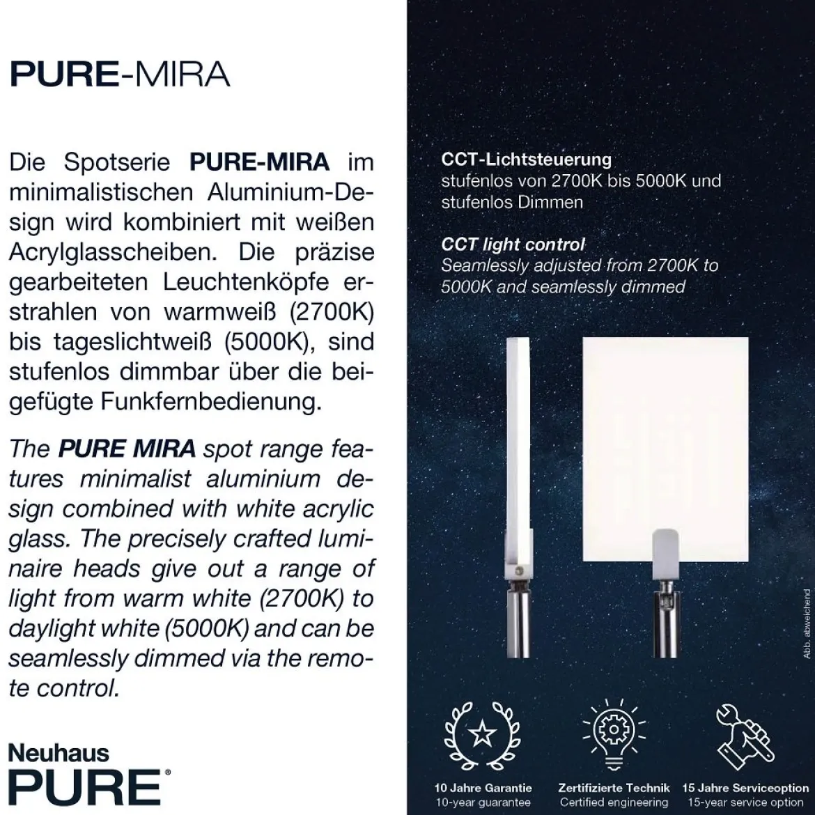 Paul Neuhaus 6356-18 PURE-MIRA LED Deckenleuchte 4-flammig black pearl CCT