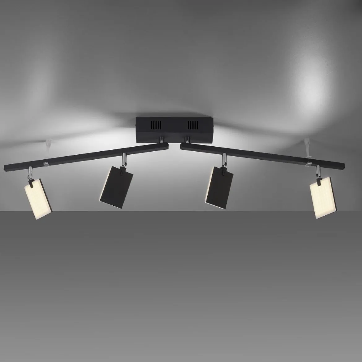 Paul Neuhaus 6356-18 PURE-MIRA LED Deckenleuchte 4-flammig black pearl CCT