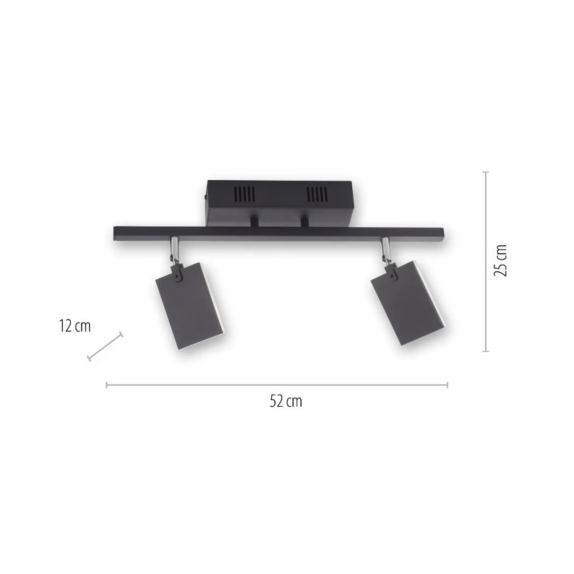 Paul Neuhaus 6354-18 PURE-MIRA LED Deckenleuchte 2-flammig black pearl CCT