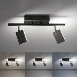 Paul Neuhaus 6354-18 PURE-MIRA LED Deckenleuchte 2-flammig black pearl CCT