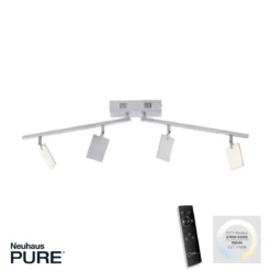 Paul Neuhaus 6356-95 PURE-MIRA LED Deckenleuchte 4-flammig diamond (alu) CCT