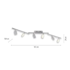 Paul Neuhaus 6358-95 PURE-MIRA LED Deckenleuchte 6-flammig diamond (alu) CCT