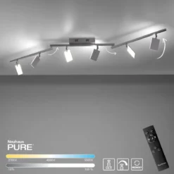 Paul Neuhaus 6358-95 PURE-MIRA LED Deckenleuchte 6-flammig diamond (alu) CCT