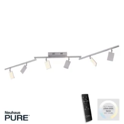Paul Neuhaus 6358-95 PURE-MIRA LED Deckenleuchte 6-flammig diamond (alu) CCT