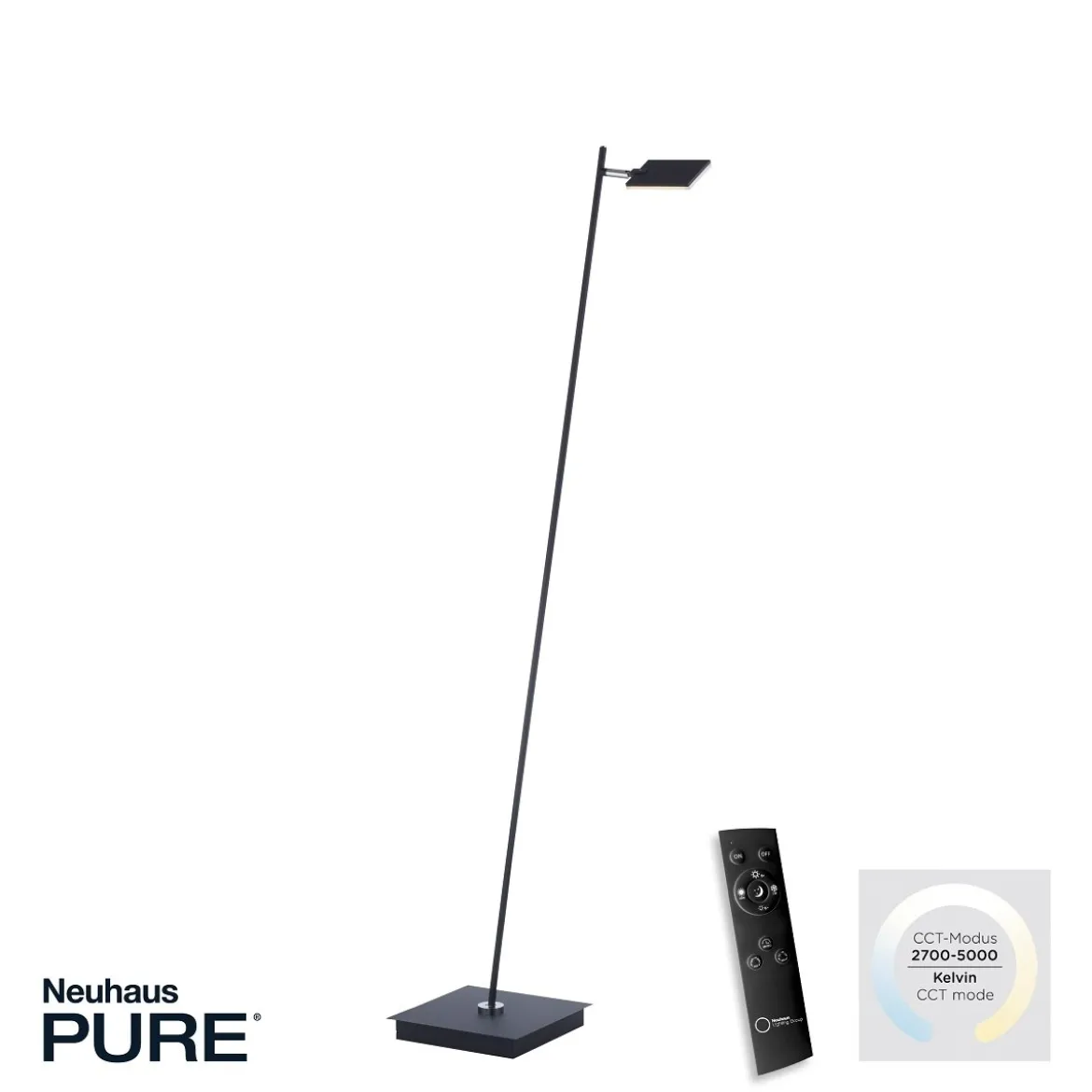 Paul Neuhaus 356-18 PURE-MIRA LED Stehleuchte black pearl CCT