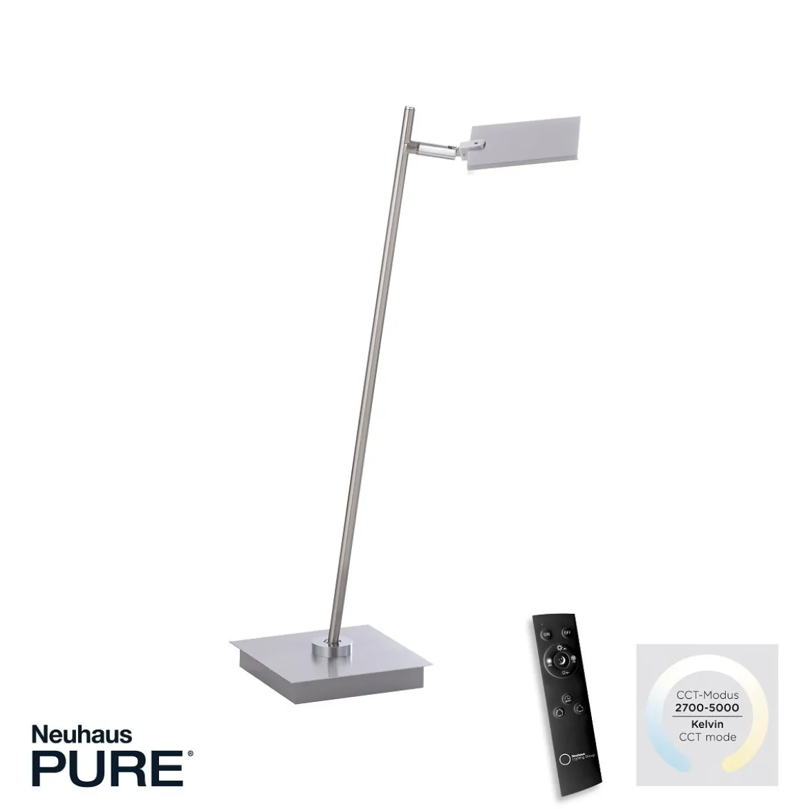 Paul Neuhaus 4356-95 PURE-MIRA LED Tischleuchte diamond (alu) CCT