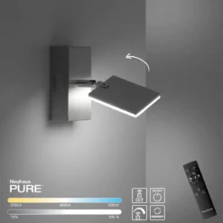 Paul Neuhaus 9353-95 PURE MIRA LED Wandleuchte diamond (alu) CCT