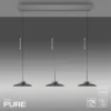 Paul Neuhaus 2193-15 PURE Moon LED Pendelleuchte platin grau 3-flammig