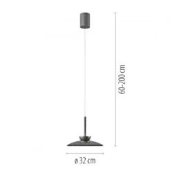 Paul Neuhaus 2191-15 PURE Moon Pendelleuchte platin grau
