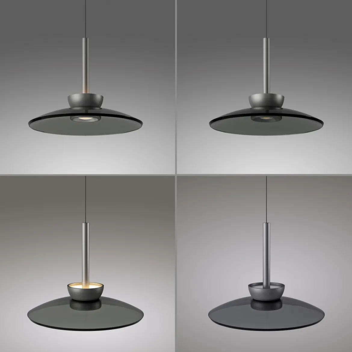 Paul Neuhaus 2191-15 PURE Moon Pendelleuchte platin grau