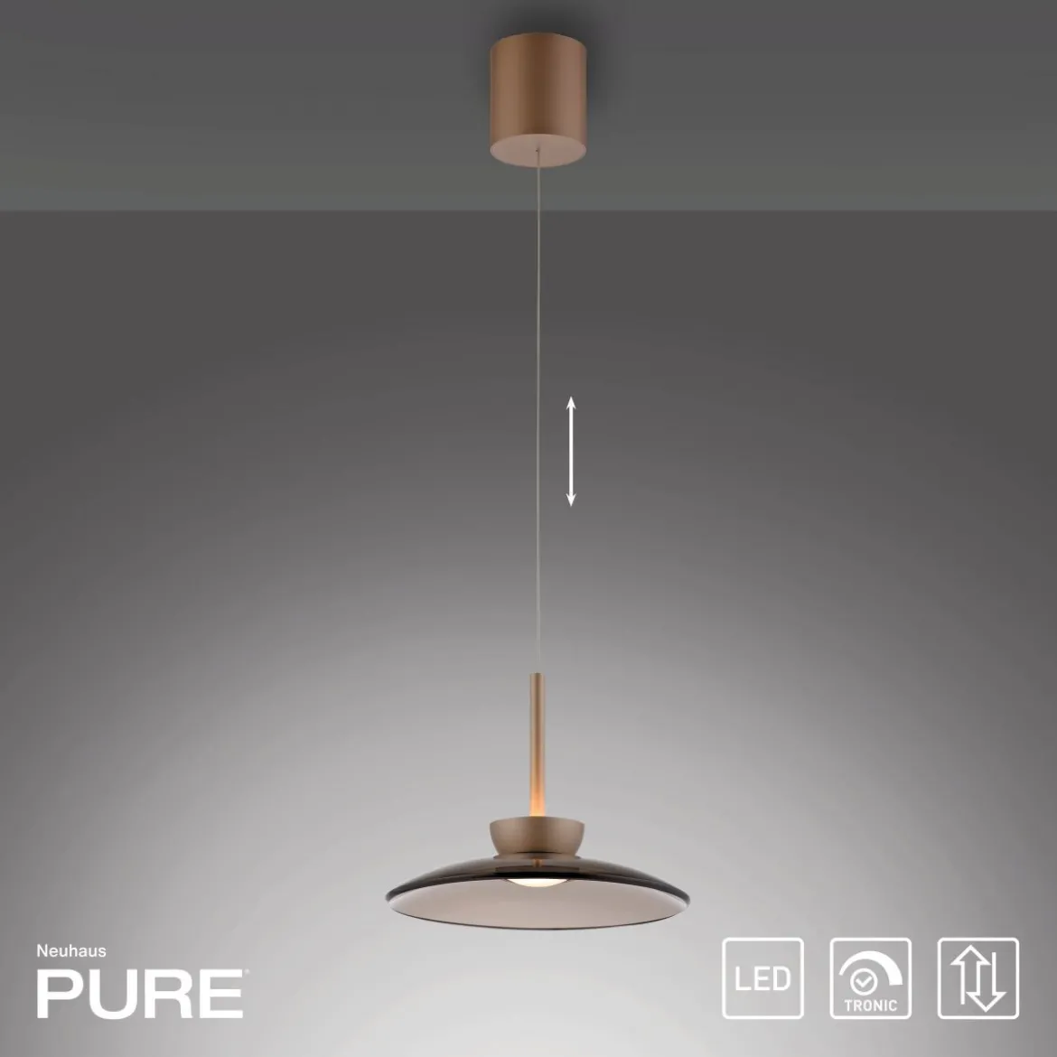 Paul Neuhaus 2191-97 PURE Moon Pendelleuchte bronce