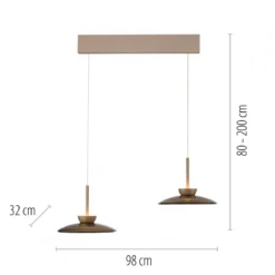 Paul Neuhaus 2194-97 PURE Moon Pendelleuchte bronce 2-flammig