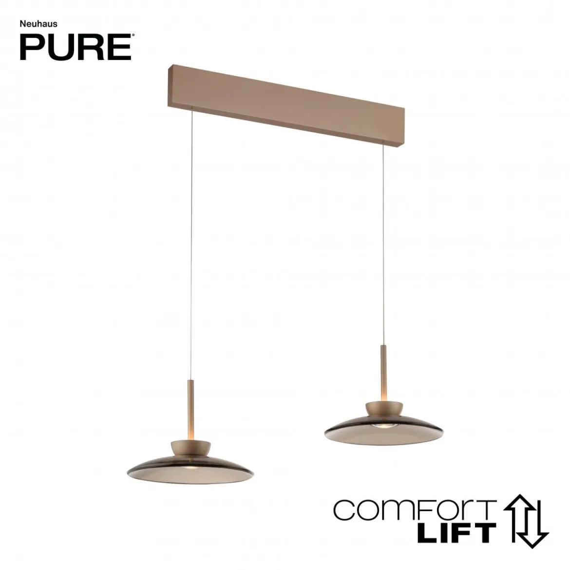 Paul Neuhaus 2194-97 PURE Moon Pendelleuchte bronce 2-flammig