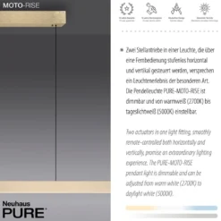 Paul Neuhaus 2545-60 PURE MOTO-RISE LED Pendelleuchte imperial gold höhenverstellbar ausziehbar